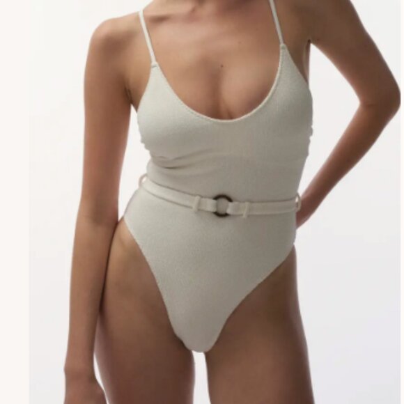Madison Sporty Swimsuit Off White Medium - Picture 1 of 7